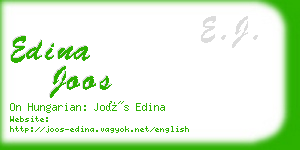 edina joos business card